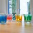 Green water glass with stripes patterns 8.5oz / 25cl Vario Struttura