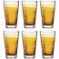 Orange water glass with stripes patterns 9.5oz / 28cl - Vario Struttura - Leonardo