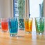 Green water glass with stripes patterns 9.5oz / 28cl - Vario Struttura 