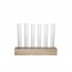6 shot glasses 3.4cl/1oz with wooden support 0.7 x 5.5" (2,5 x 14cm) - Cosy & Trendy