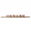 6 appetizer glasses 8oz / 24cl on wooden tray 26 x4 x 0.4" (66.5 x 9.5 x 1.8cm) - Cosy & Trendy