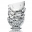 Transparent glass round bowl on stand baroque patterns 20 oz / 60 cl - Set of 6