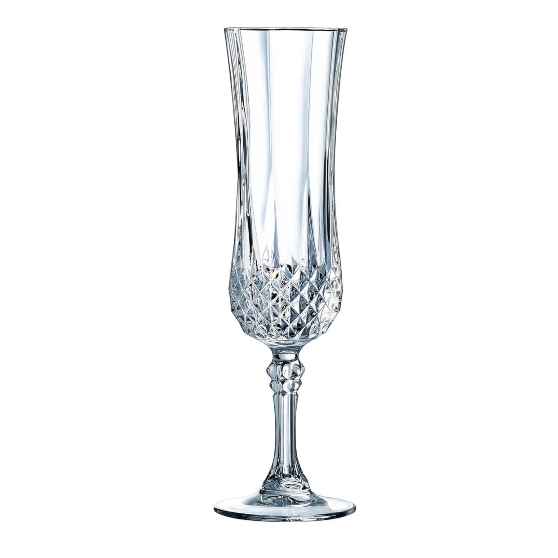 Genoa 12 oz. Lead-Free Crystal Champagne Flutes (Set of 4)